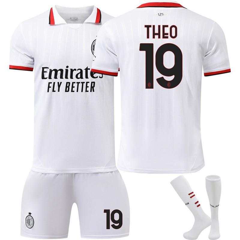 2526AC Away Football Uniform No. 9 Giroud 10 Leo Milan 11 Pulisic Jersey Set