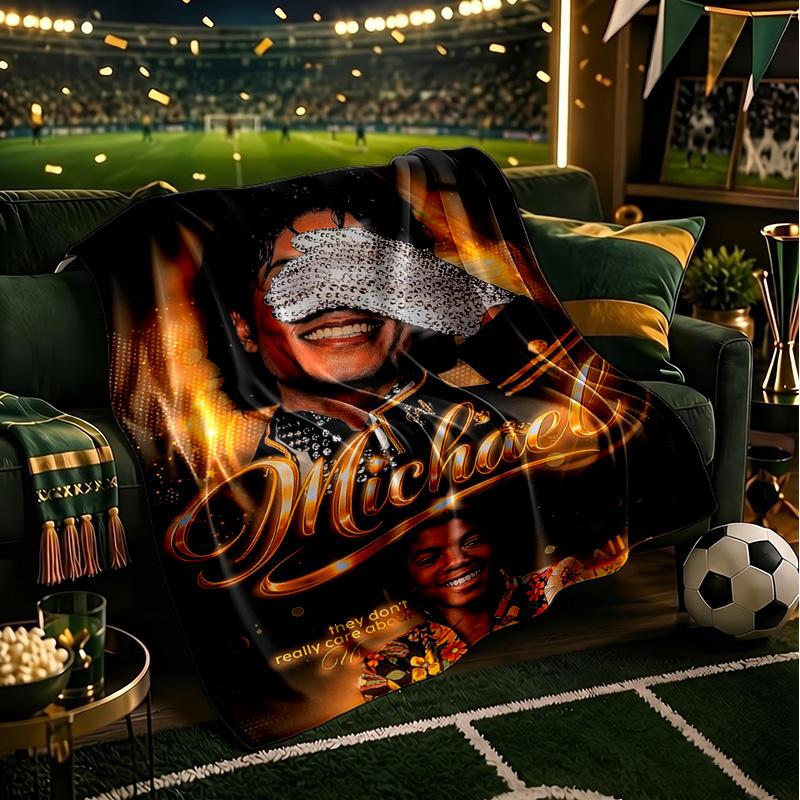 Michael Crowned Legacy Throws Blanket Flannel Blankets Plush for Couch Bed Gifts for Men Women Travel picnic blanket Christmas fan gifts