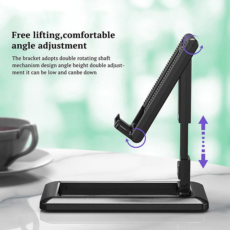 Foldable Tablet Mobile Phone Desktop Phone Stand For Desk Adjustable Bracket