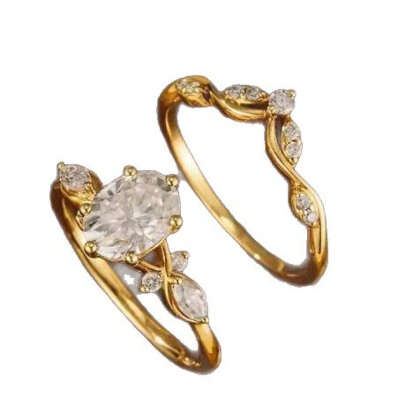 Twist Diamond Couple Ring, Women's Full Diamond Ring High-end Fashion Ring Jewelry