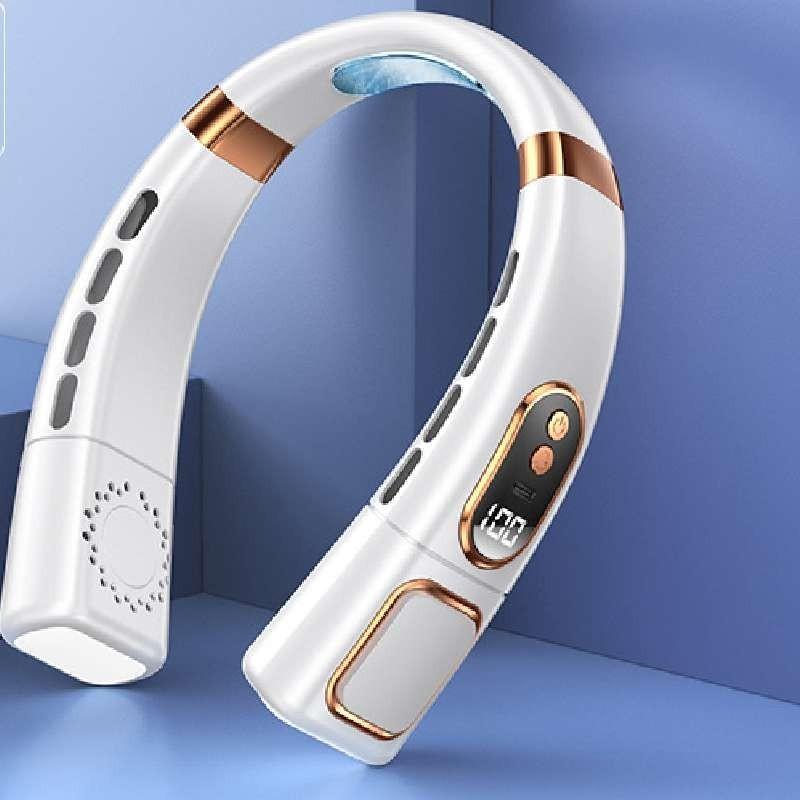 Portable Hanging Neck Fan Silent Bladeless Cooling Mini Air Conditioner Blue Black White Pink