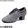Leopard Latin Dance Shoes Jazz Tango Salsa Woman Modern Ballroom Dance Shoes Teacher Shoes 3.5cm/5cm Heels Dance Sneakers