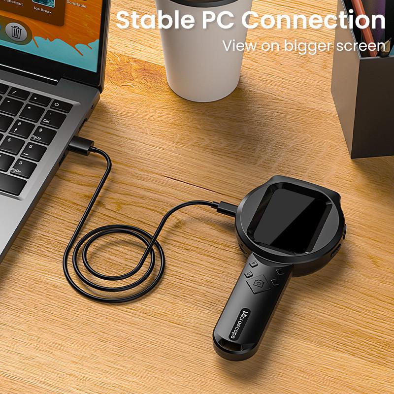 2.8-Inch 100X Magnifying Glass Portable Skin Scalp Analyzing Electronics Repair Digital Magnifier HD Handheld Microscope