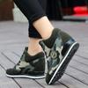 Classic Camouflage High-top Sport Shoes For Women With Height Boosting 6.5cm Sole