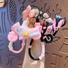 Creative Cartoon Epoxy Locomotive Model Keychain Schoolbag Pendant Car Keychain Small Gift