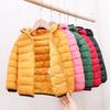 Children's Lightweight Cotton Padded Winter Jacket - Hooded Style for Boys and Girls