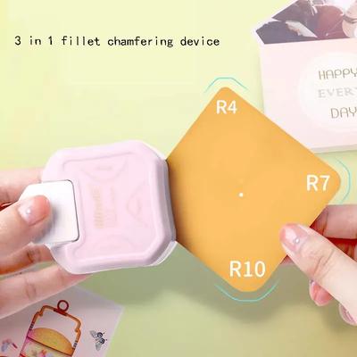 3-in-1 Mini-Eckenabrunder Stanzgerät R4 R7 R10 R5mm Runder Eckenschneider für Karten Foto Papier Laminierbeutel Schreibwaren