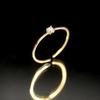 925 Silver-Plated Single Diamond Thin Ring for Women - Niche Design, Simple, Stylish, Light Luxury Pinky Ring