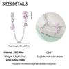 100%Stering Copper Blossoming Safety Chains Clasp Clip Charms Bead Fit Original Bracelet Diy For Women Jewelry