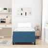 Bed Frame with Mattress Dark Blue 90 X 190 Cm Fabric