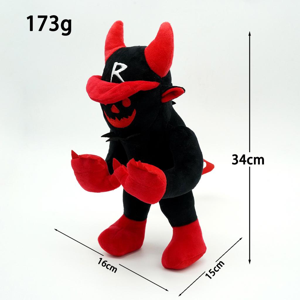 Roblox Verlassener Gast 666 Plüschtier Schwarzes Rotes Gehörntes Weiches Stofftier Spielcharakter Puppe Sammlerstück Geschenk Für Kinder Roblox Fans