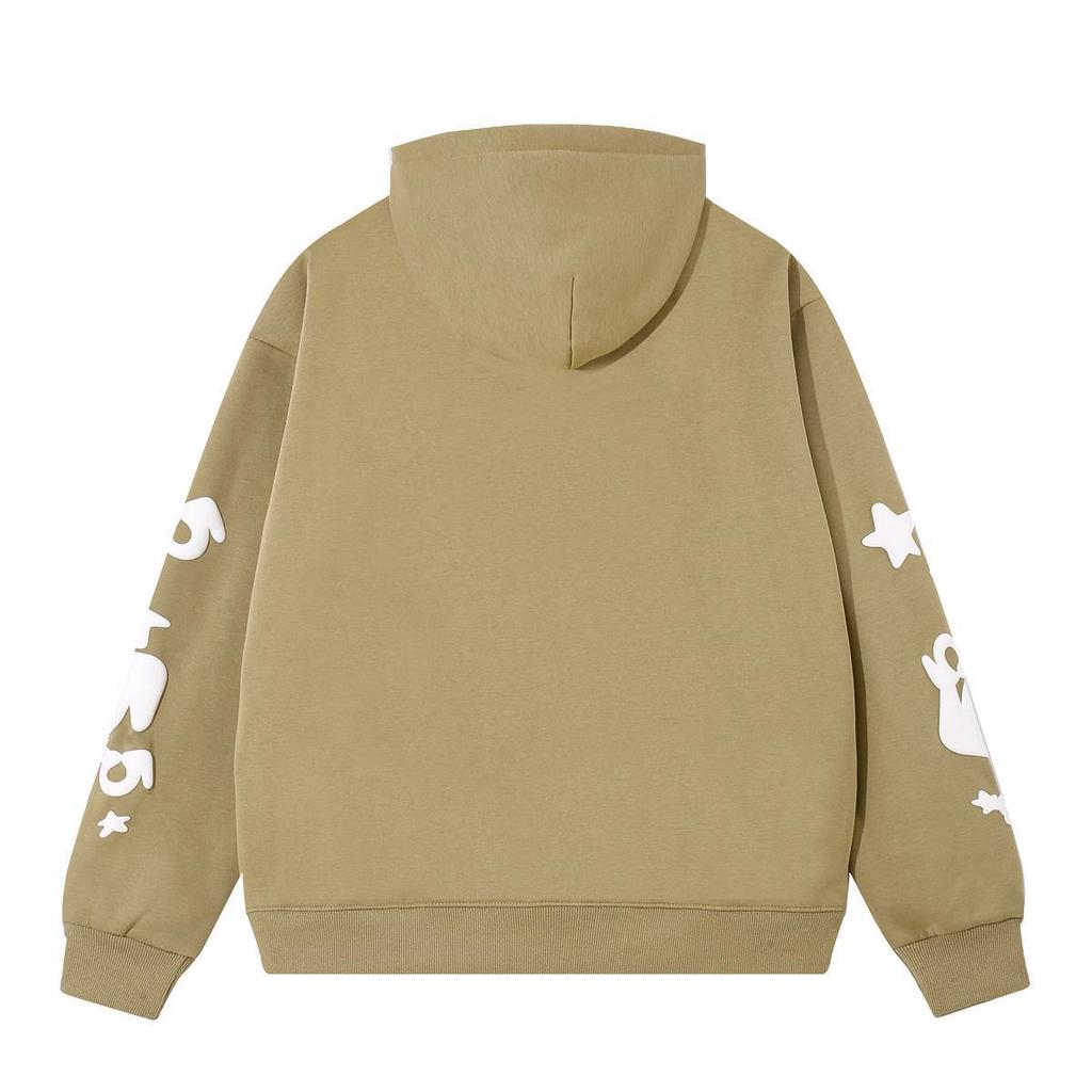 Young Thug Style Foam Letter Hoodie - Pink Hip-Hop Sweatshirt for Couples
