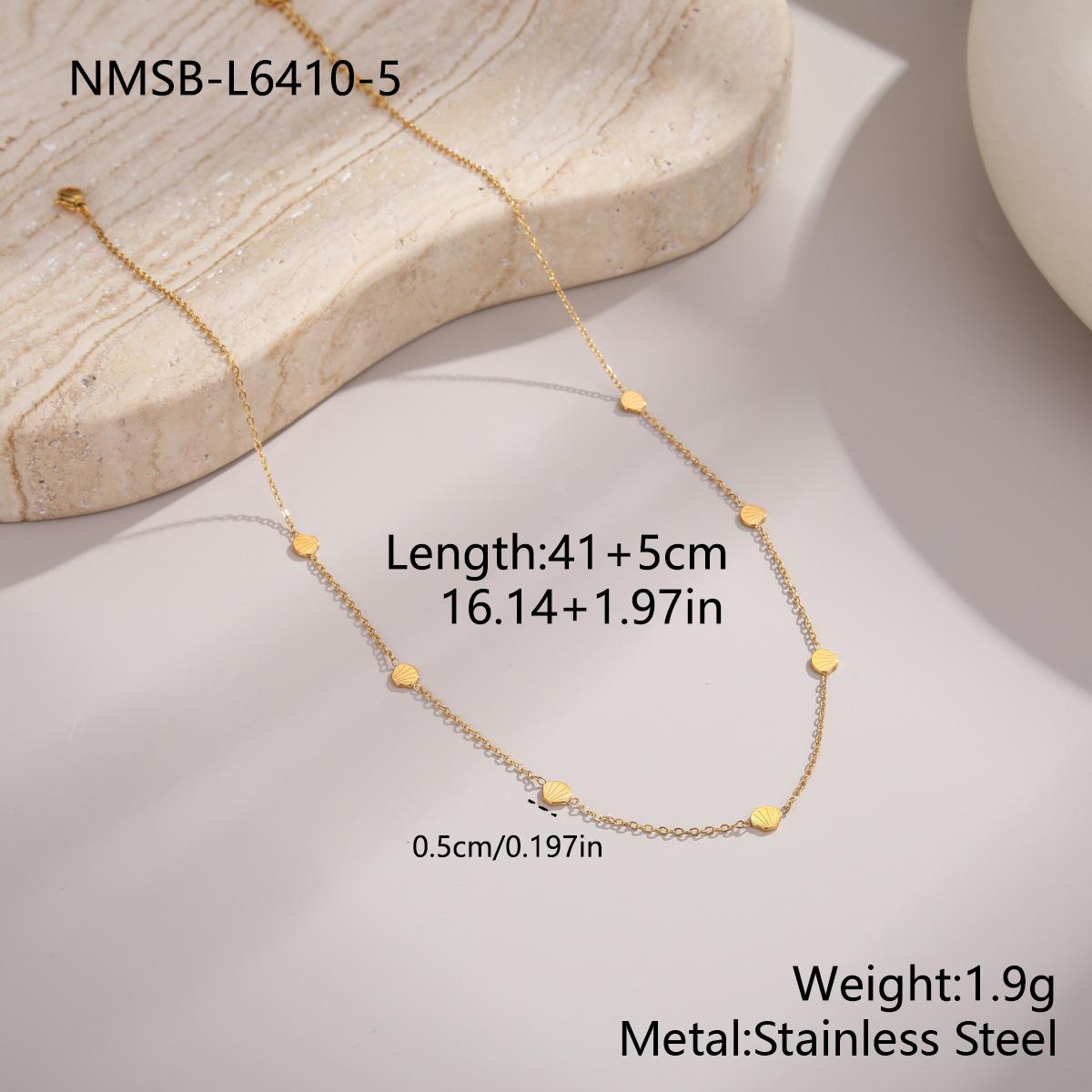 GEMCHIC Women s Stainless Steel Ocean Mini Shell Fish Bone Star Multi-Layer Layered Necklace Fashion Accessories
