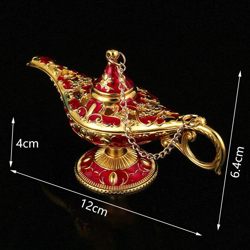 Aladdin Lamp Desktop Crafts Ornament Metal Crafts God Lamp Wishing Lamp Vintage Home Decoration Holiday Gift