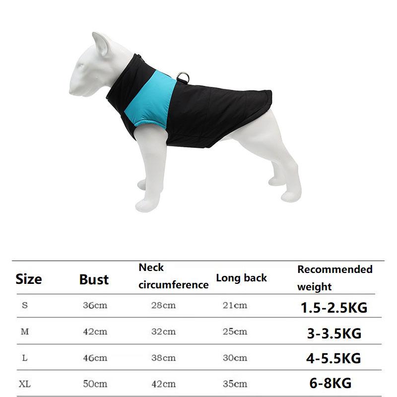 Winter Pet Dog Warm Waterproof Coat Puppy Clothing Vest Jacket For Small Medium Large Dogs Golden Retriever XGMY07