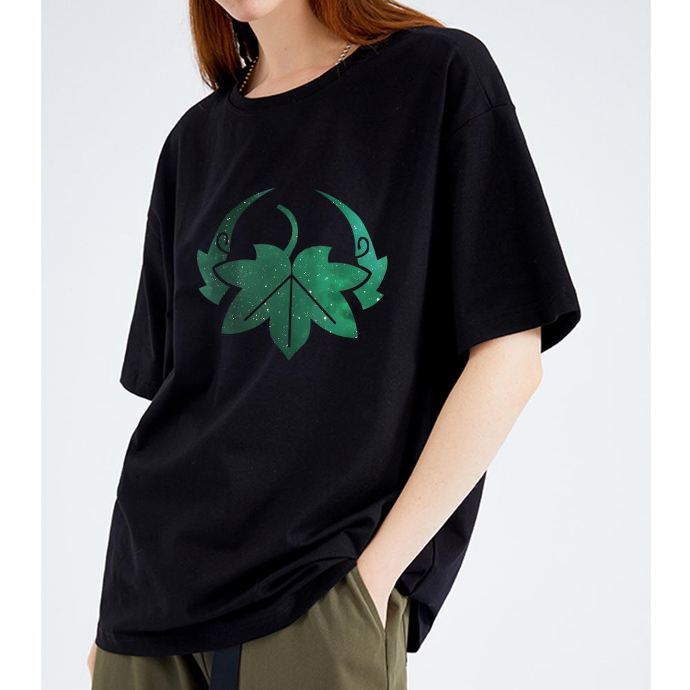 

Kaedehara Kazuha Tshirt 100% Cotton Tees Cartoon Graphic T Shirts Women Fashion Clothing Genshin Impact Print T-shirt Game Print Tops S чёрный
