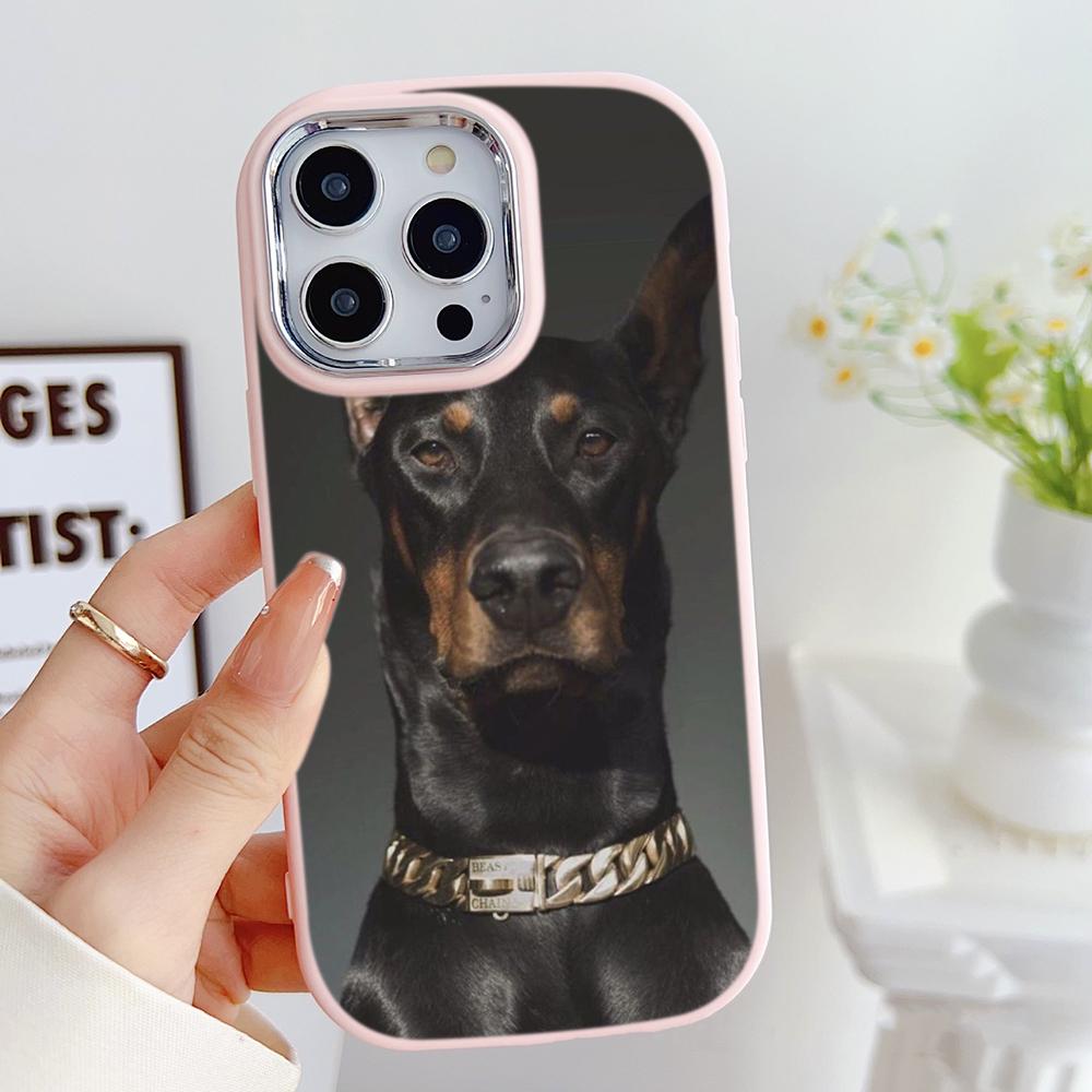 LZ14 Dog Doberman Animal Art Soft Phone Case for Samsung S24 Ultra S23 Plus S21 FE A16 A54 A34 A06 Infinix Hot 40 30i Lens Protection Shockproof Cover
