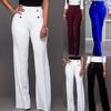 Trousers Loose Slim-fit Solid Color Women Wide Leg Pants for Casual