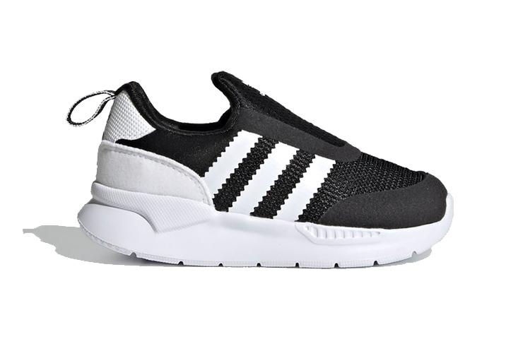 adidas Originals ZX 360 Cushioning Abrasion Resistant Breathable Low Top Toddler Shoes Black White Infant And Toddler FX4941
