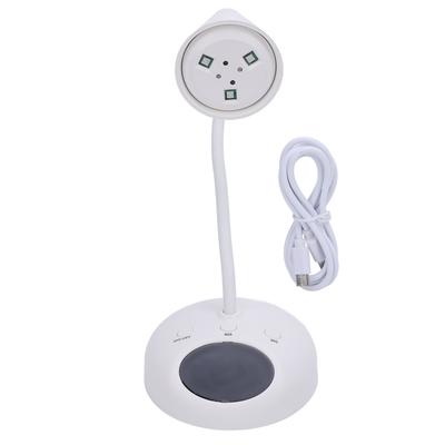 Gooseneck Nail Lamp Round Base Desktop Gooseneck Nail Light Quick Drying Nai Dryer with 3pcs Lamp