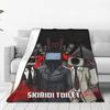Skibidi Toilet Speakerman Cameraman Fleece-Decken TVman Humor Tolle Überwurfdecken für Zuhause 150*125cm Steppdecke Ultra-Weich