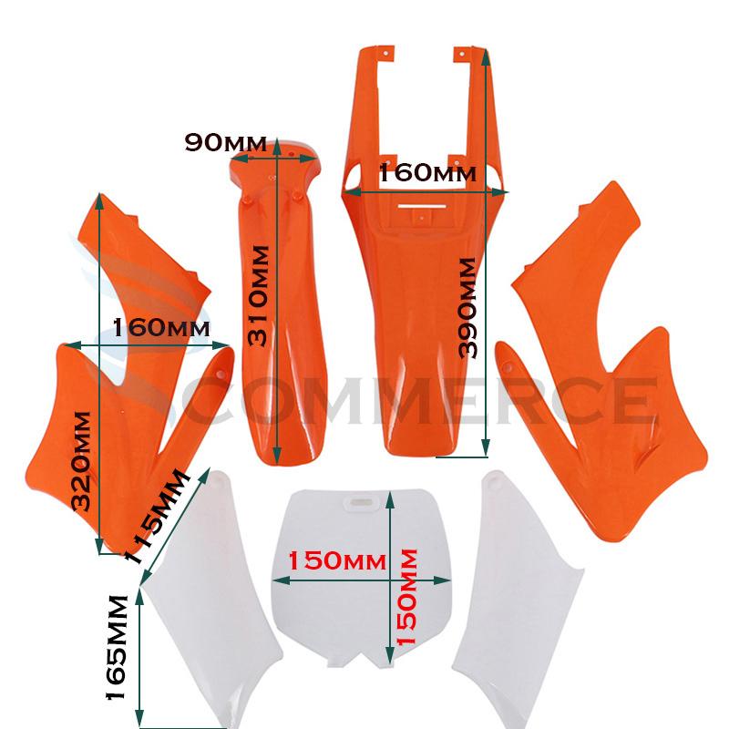 1 Set High Strength Plastic Fender Fairing Body Kits For Chinese 2 Stroke 47cc 49cc Apollo Orion Mini Dirt Bike Accessories