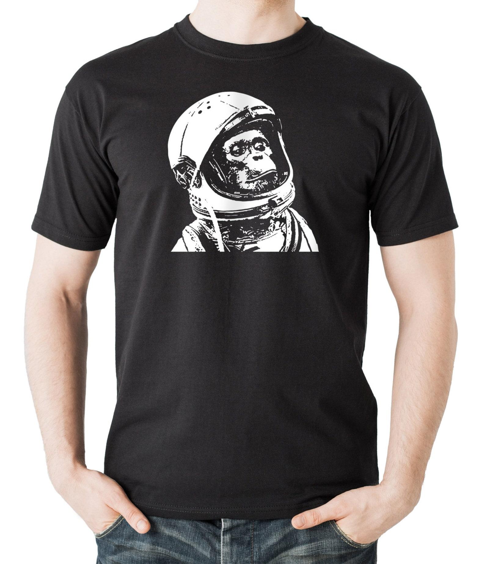 astronaut Chimp T-Shirt Space Monkey astronaut tee shirt M