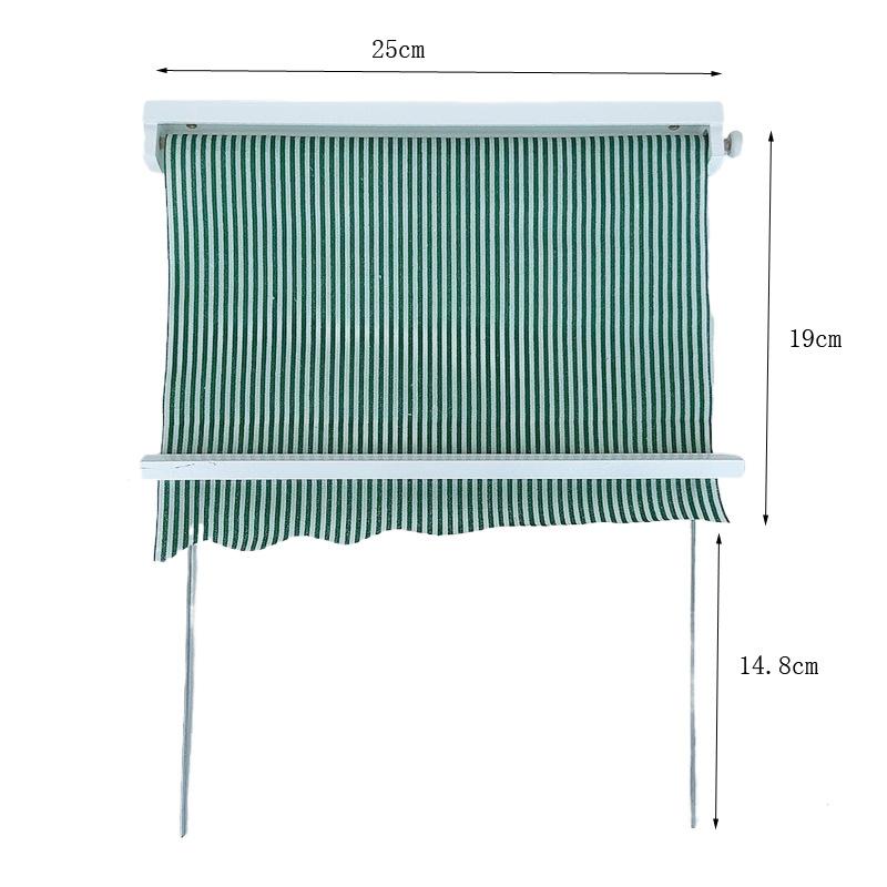 Tenda da Casa delle Bambole 1/12 Modello Tenda Simulazione Casa delle Bambole Balcone Esterno Tenda da Sole Scena Decorazione Giocattoli Gioco di Finzione per Bambini