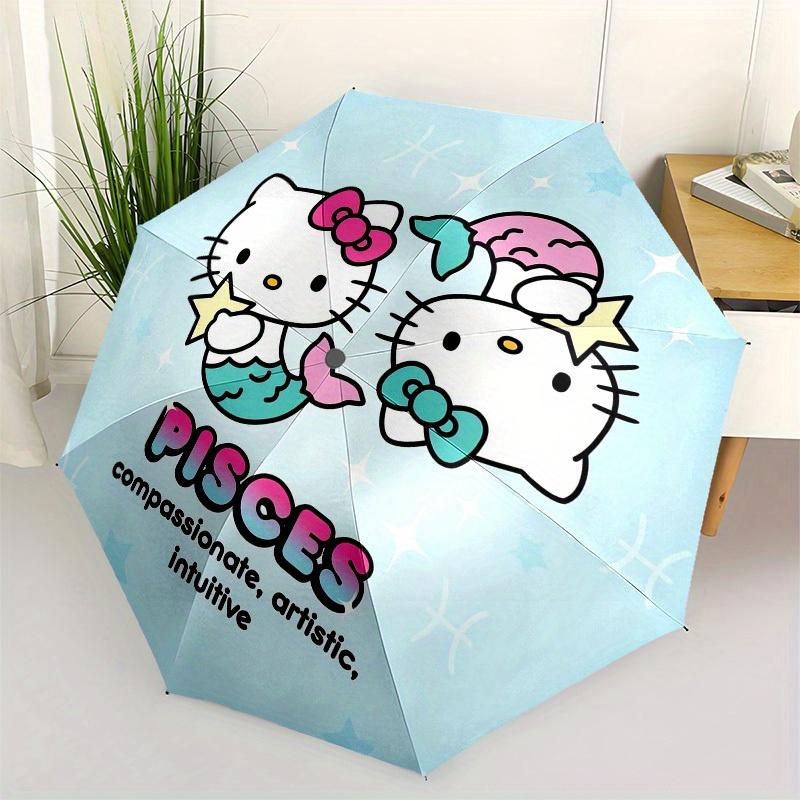 

1pc Hello Kitty Pisces Zodiac Umbrella with Plastic Handle,Suitable for All Seasons Home Travel Outdoor UmbrellaSanlio446