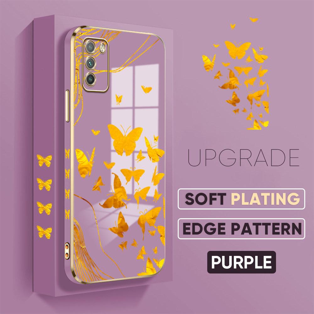 Colorful Printing Patterns Square Edge Pattern Casing Plated Phone Shell Luxury Plating Soft Phone Case for Huawei Honor Xiaomi Redmi