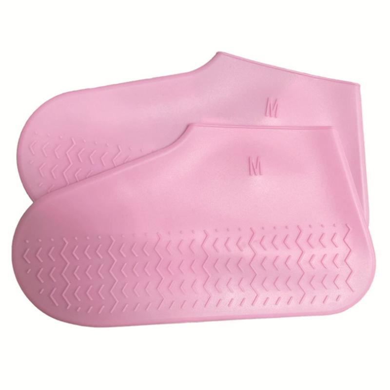 

NEW Silicone Rainproof Shoe Covers Outdoor Models of Non-slip Wear-resistant Shoe Cover Children Waterproof Rain Silicone Covers S-EU28-32 рожевий