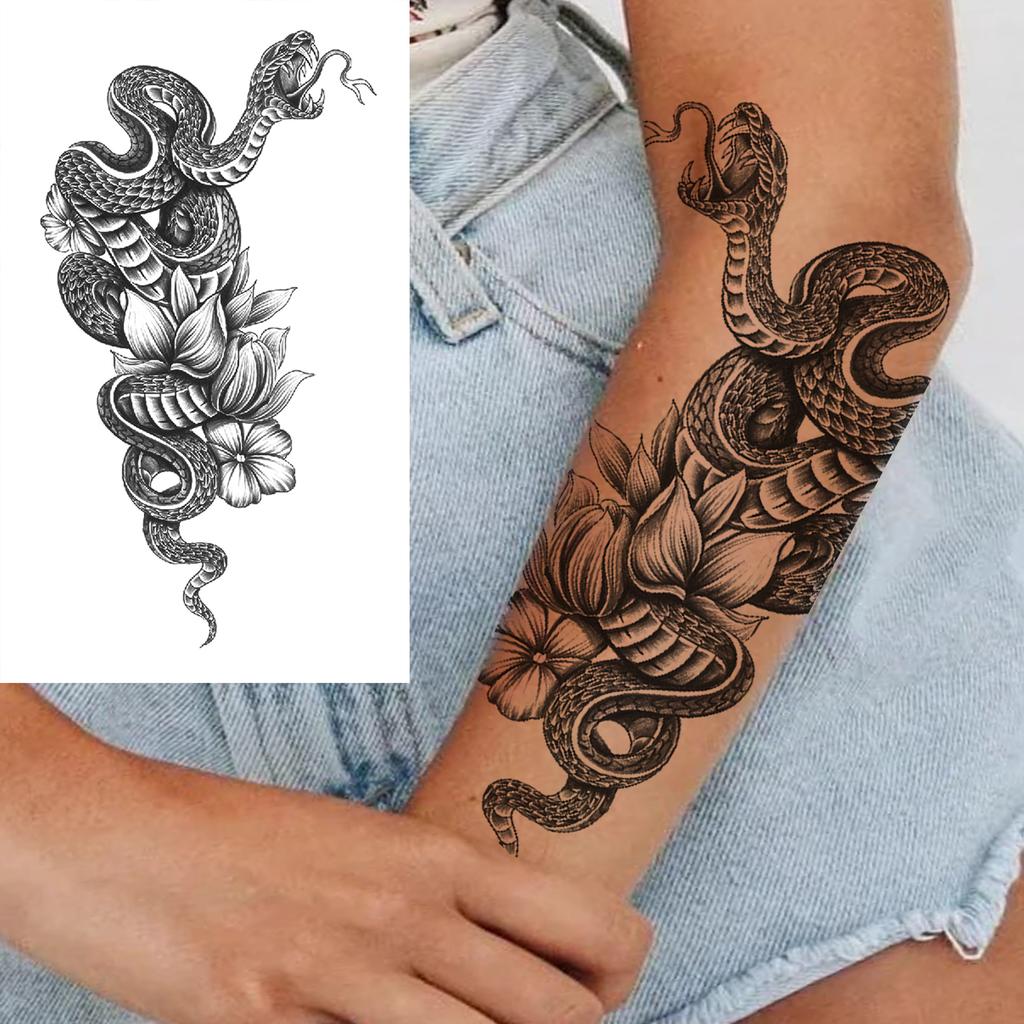 1 Sheet Dragon Temporary Tattoos For Men Women Water Transfer Tattoo Sticker Self Adhesive High Quality Fake Tatoo Arm Forearm