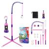 Ensemble d'entraînement de baseball 3 en 1 pour enfants Support trépied réglable avec balle oscillante Tee de frappe et pompe pour jouet de sport intérieur extérieur