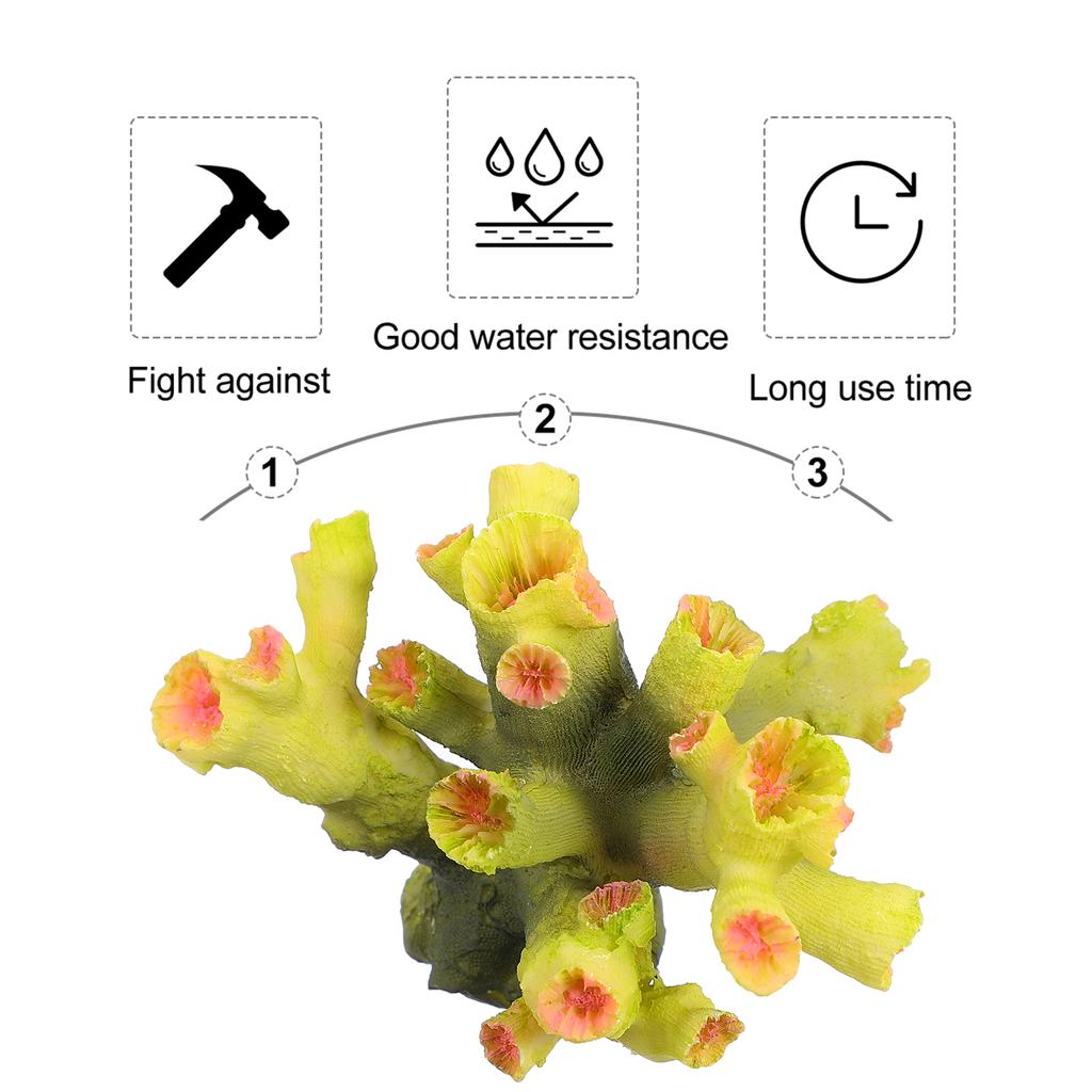 Simulation of Small Corals Aquarium Fish Tank Ornament Decor Decoration Resin Fake