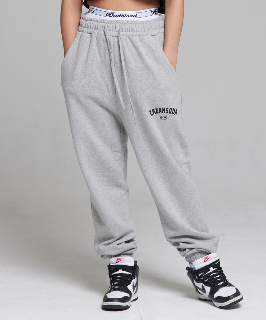 CREAM SODA LAB Arc Logo Jogger Training Pants Grey