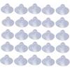 18mm/0.7" Furniture Desk Glass Transparent Anti-Collision Suction Cups Sucker Hanger Pads for Glass Plastic Without Hooks, Pack of 25
