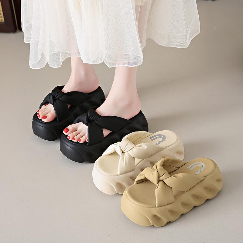 With Skirts, Slippers, Women's Summer Wear, Thick-soled Heightening Muffin Sandals 2025 New High-end Women's Sandals