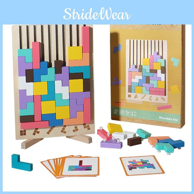 Playset Wooden Tetris Toy For Kids Learning And Development Gift Children For