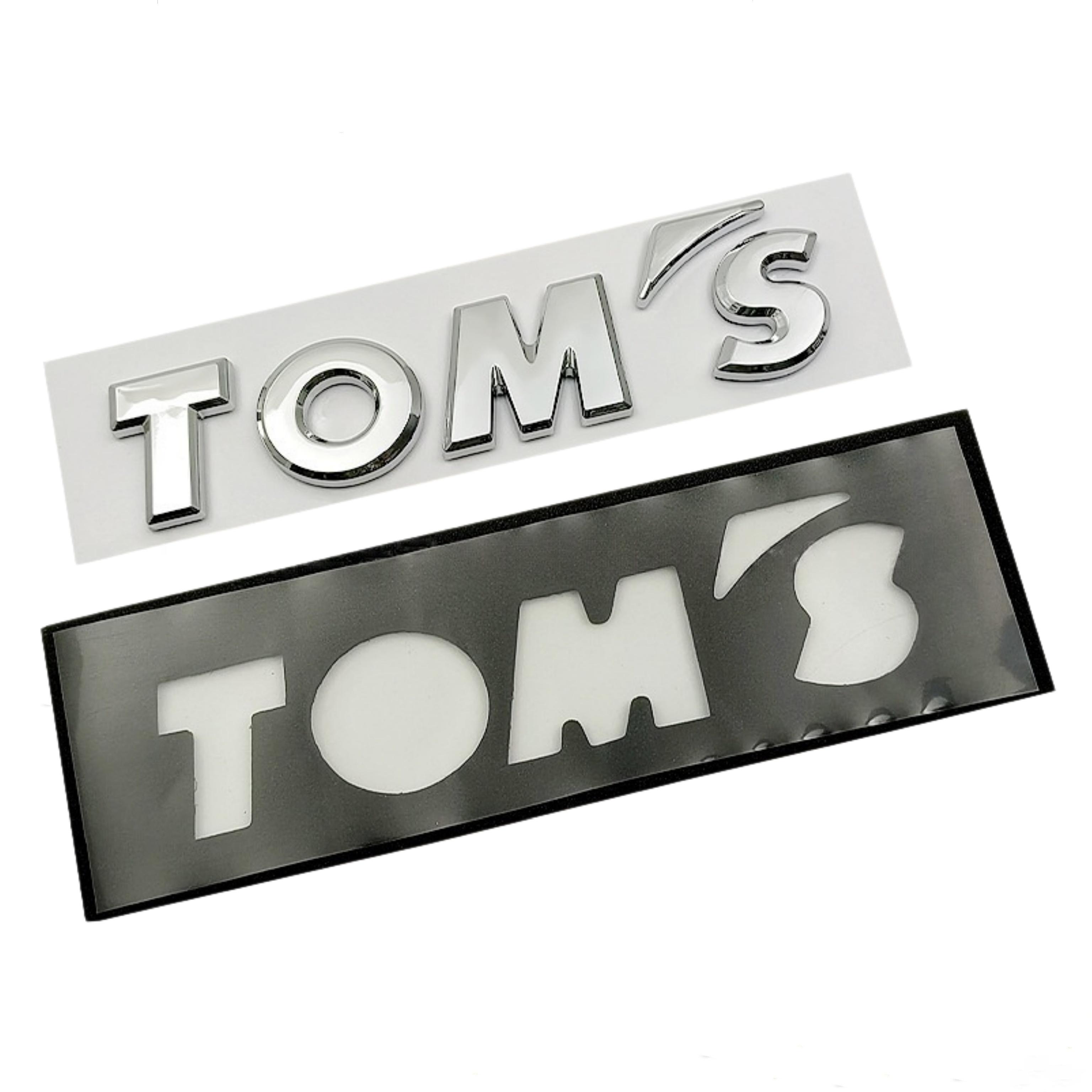

3D ABS TOMS Logo Car Side Fender Trunk Emblem Badge Sticker for Corolla Camry Yaris Hilux Prius Prado IS200 RX300 GX460 Ct200 IS250 GS300 ES ES200 серебряный