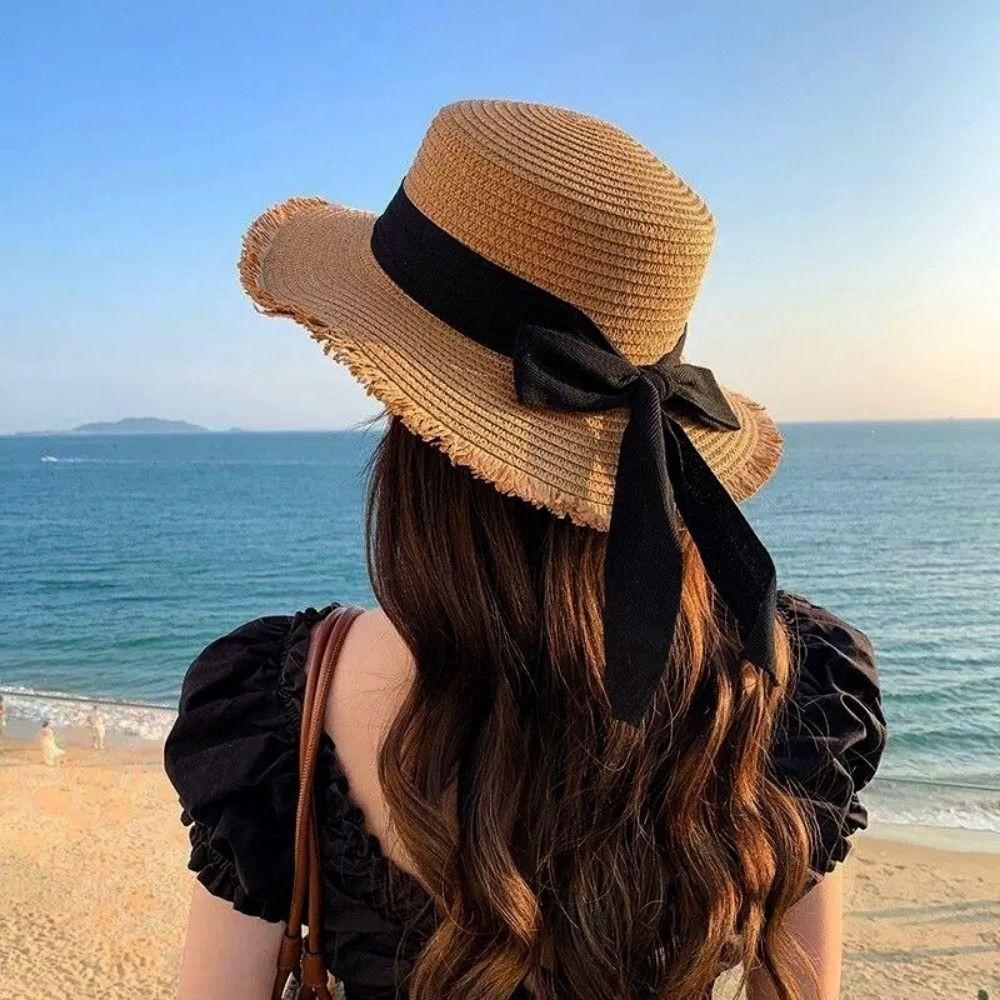 Cappello Panama Naturale Francese 54~58cm Versatile per Vacanze Protezione Solare