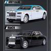 Nový model hračky auta z tlakově lité slitiny Phantom Limousine v měřítku 1/24, se simulovaným zvukem, světlem a natahovacím mechanismem, kovová hračka pro chlapce, dárek pro dítě, sběratelský kousek, dekorace