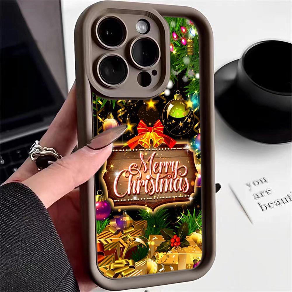 Ae113 Merry Christmas art Santa design art Phone Cases for Samsung A54 A05s A55 A53 A15 S23 S24 Ultra S25 Plus A35 Angel Eye Ladder Protective Cover