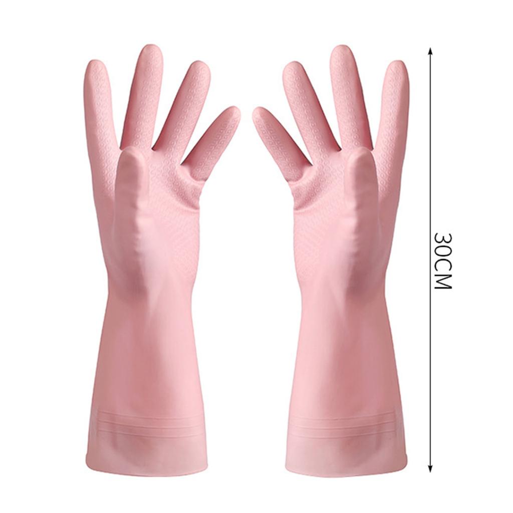 Rubber Cleaning Gloves Reusable Thickened Durable Waterproof Prevent Slip Kitchen Washing Gloves