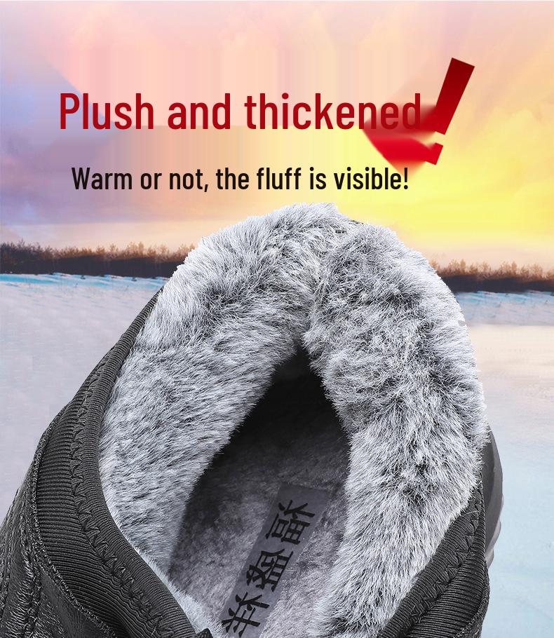 Winter Thickened Waterproof Non-Slip Velvet Lined Shoes - Soft Sole Plus Size for Middle-Aged and Elderly