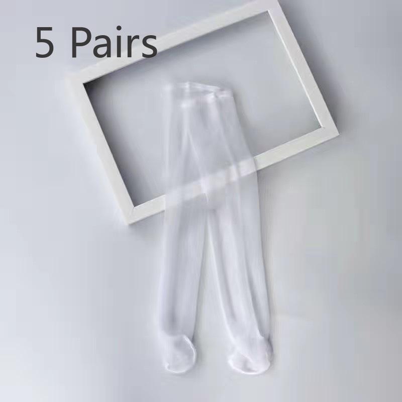 5 párů dámských letních ultratenkých tělových špiček průhledných neviditelných podkolenek