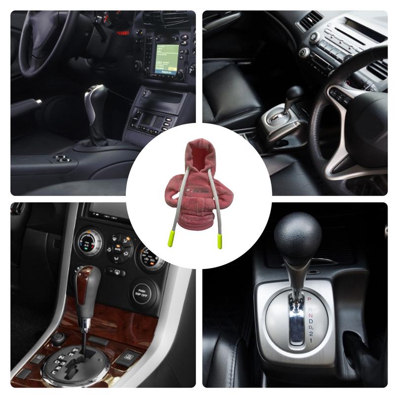 Gear Shift Knob Cover Car Shifter Knobs Cover Mini Hoodie Car Shift Protector Hooded Shirt Gear Stick Case Car Accessories