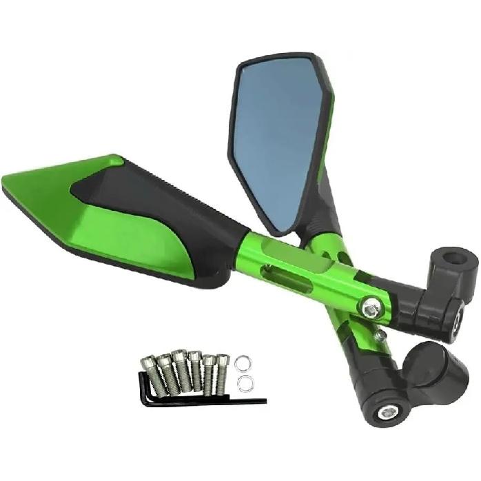 Motorcycle Rear View Aluminum Alloy Side Rearview Mirrors Handlebar Universal for Kawasaki Z900 Z900RS Z800 Z1000 Motobiker ATV