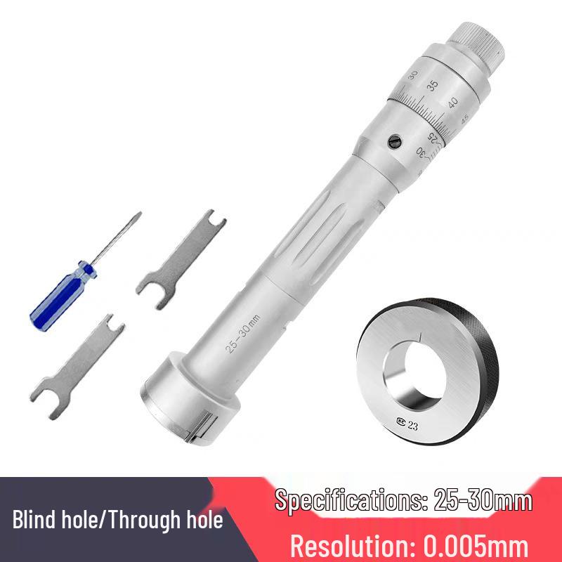 High Precision Three-Point Inside Micrometer, 0.001mm Accuracy for Inner Holes