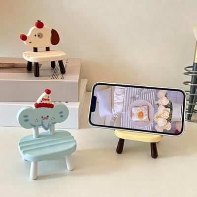 Mini Chair Phone Stand Cartoon Tablet Holder for Desk Cute Doll Chair