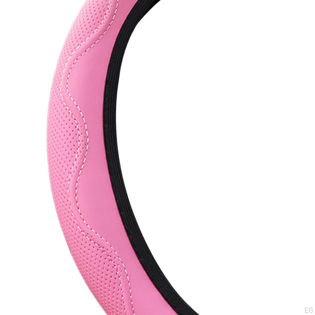 Auto Steering Wheel Cover Anti Slip Professional Stitching Suitable for All Seasons Easily Install